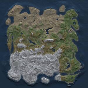 Thumbnail Rust Map: Procedural Map, Size: 4500, Seed: 4443359, 17 Monuments