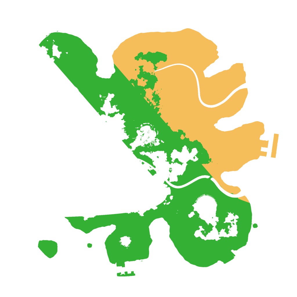 Biome Rust Map: Procedural Map, Size: 2500, Seed: 48921