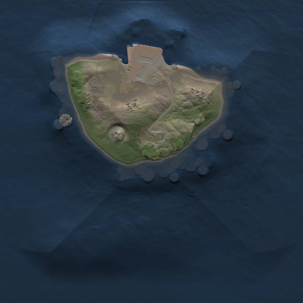 Rust Map: Procedural Map, Size: 1000, Seed: 557463961, 1 Monuments