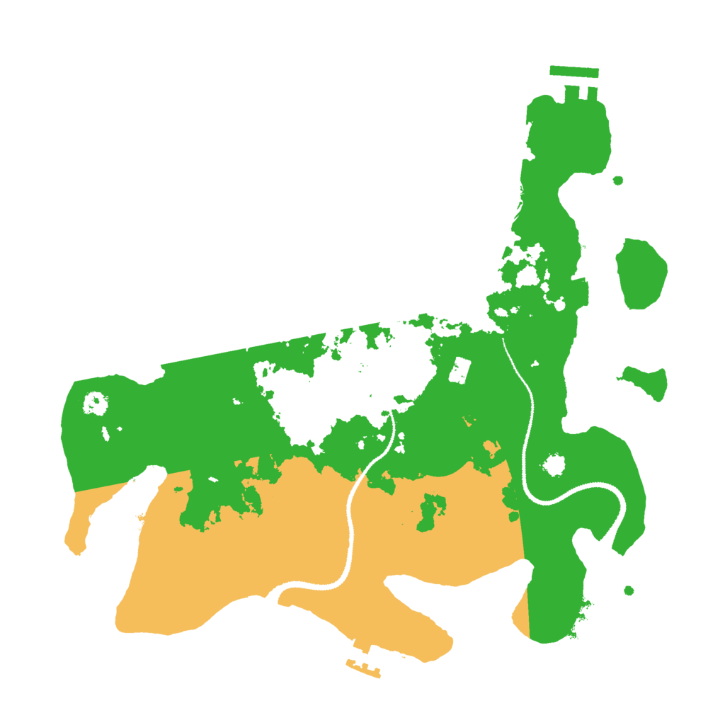 Biome Rust Map: Procedural Map, Size: 3000, Seed: 1234138461