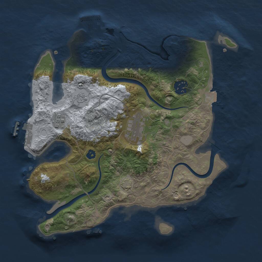 Rust Map: Procedural Map, Size: 2800, Seed: 889689, 8 Monuments