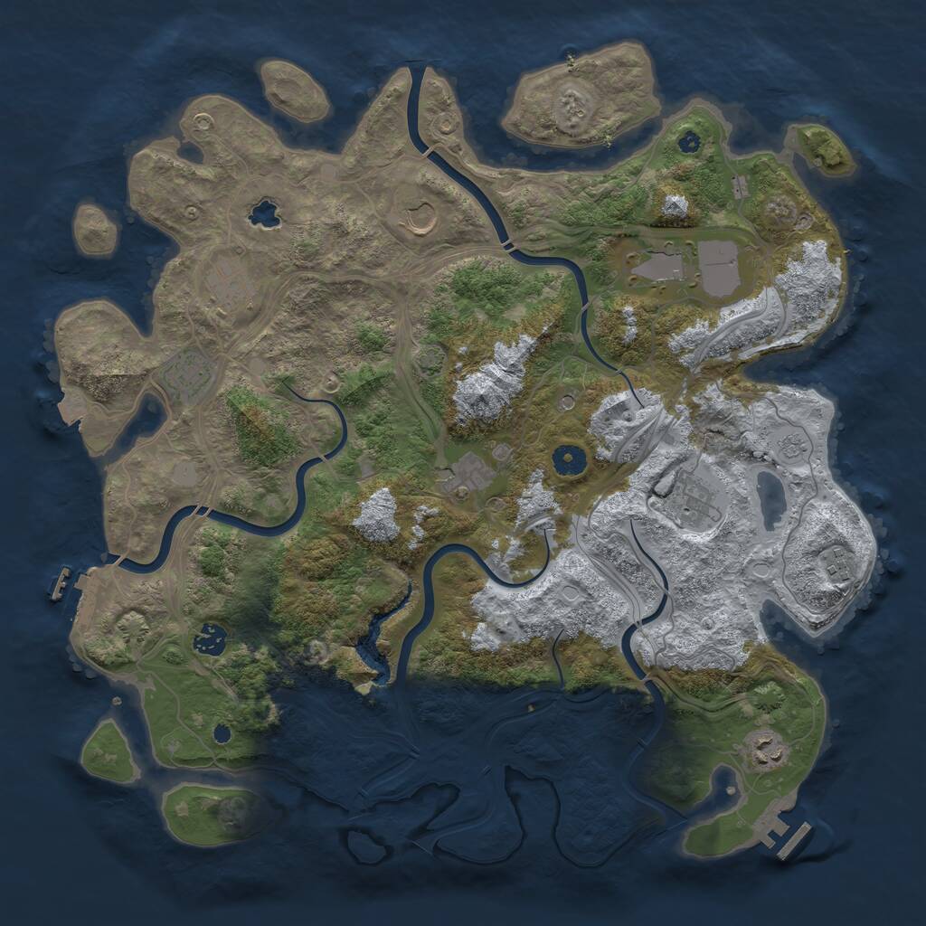 Rust Map: Procedural Map, Size: 4250, Seed: 359423827, 15 Monuments