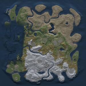 Thumbnail Rust Map: Procedural Map, Size: 4250, Seed: 2222025, 16 Monuments