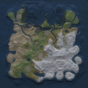 Thumbnail Rust Map: Procedural Map, Size: 3750, Seed: 1414853277, 16 Monuments