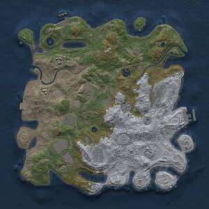 Thumbnail Rust Map: Procedural Map, Size: 3750, Seed: 1414853277, 15 Monuments