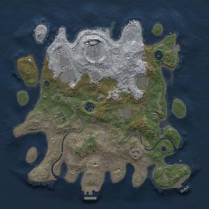 Thumbnail Rust Map: Procedural Map, Size: 3500, Seed: 2131816033, 14 Monuments