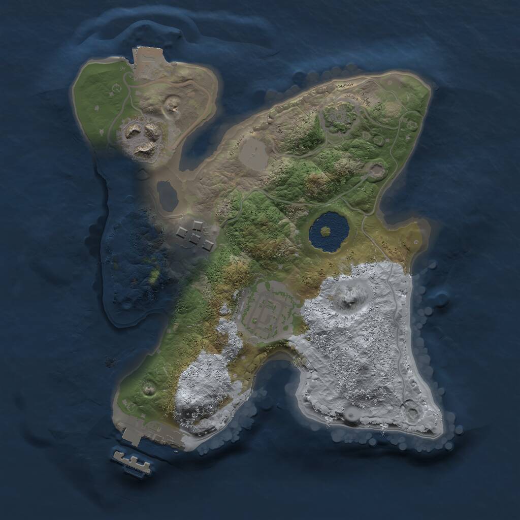 Rust Map: Procedural Map, Size: 2000, Seed: 546549580, 6 Monuments