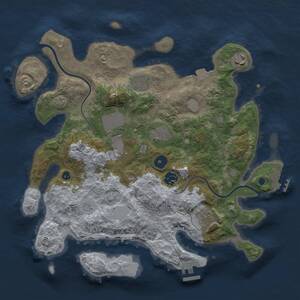 Thumbnail Rust Map: Procedural Map, Size: 3500, Seed: 1941395788, 13 Monuments