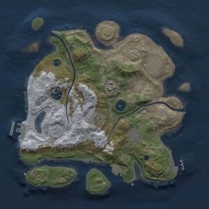 Thumbnail Rust Map: Procedural Map, Size: 3000, Seed: 828644, 10 Monuments