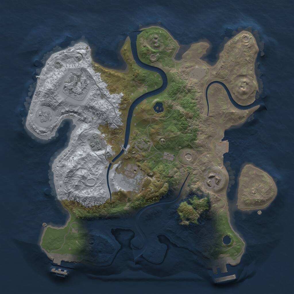 Rust Map: Procedural Map, Size: 2800, Seed: 559164708, 10 Monuments