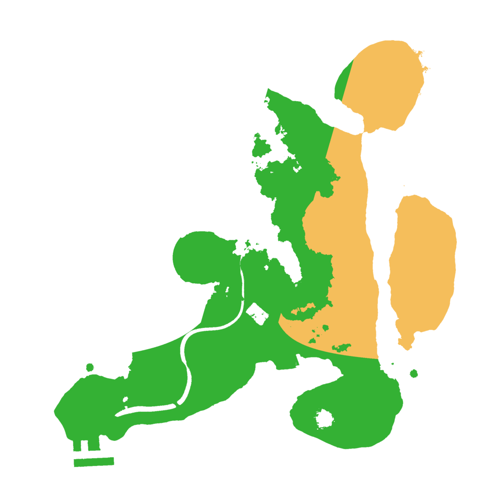 Biome Rust Map: Procedural Map, Size: 2500, Seed: 1100