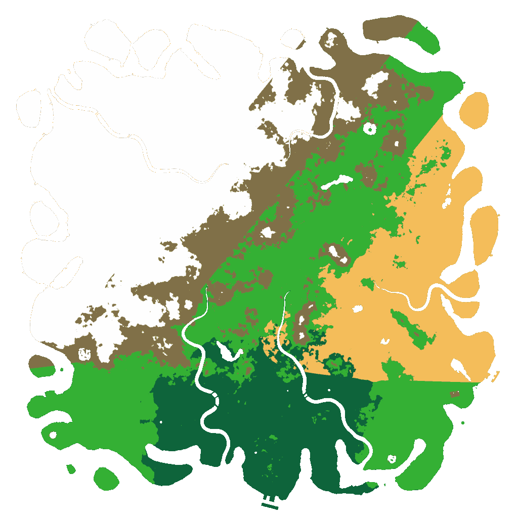 Biome Rust Map: Procedural Map, Size: 6000, Seed: 2010145023