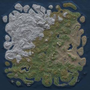 Thumbnail Rust Map: Procedural Map, Size: 6000, Seed: 2010145023, 17 Monuments