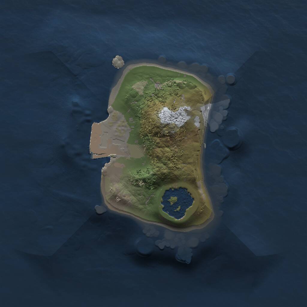 Rust Map: Procedural Map, Size: 1000, Seed: 932572, 1 Monuments