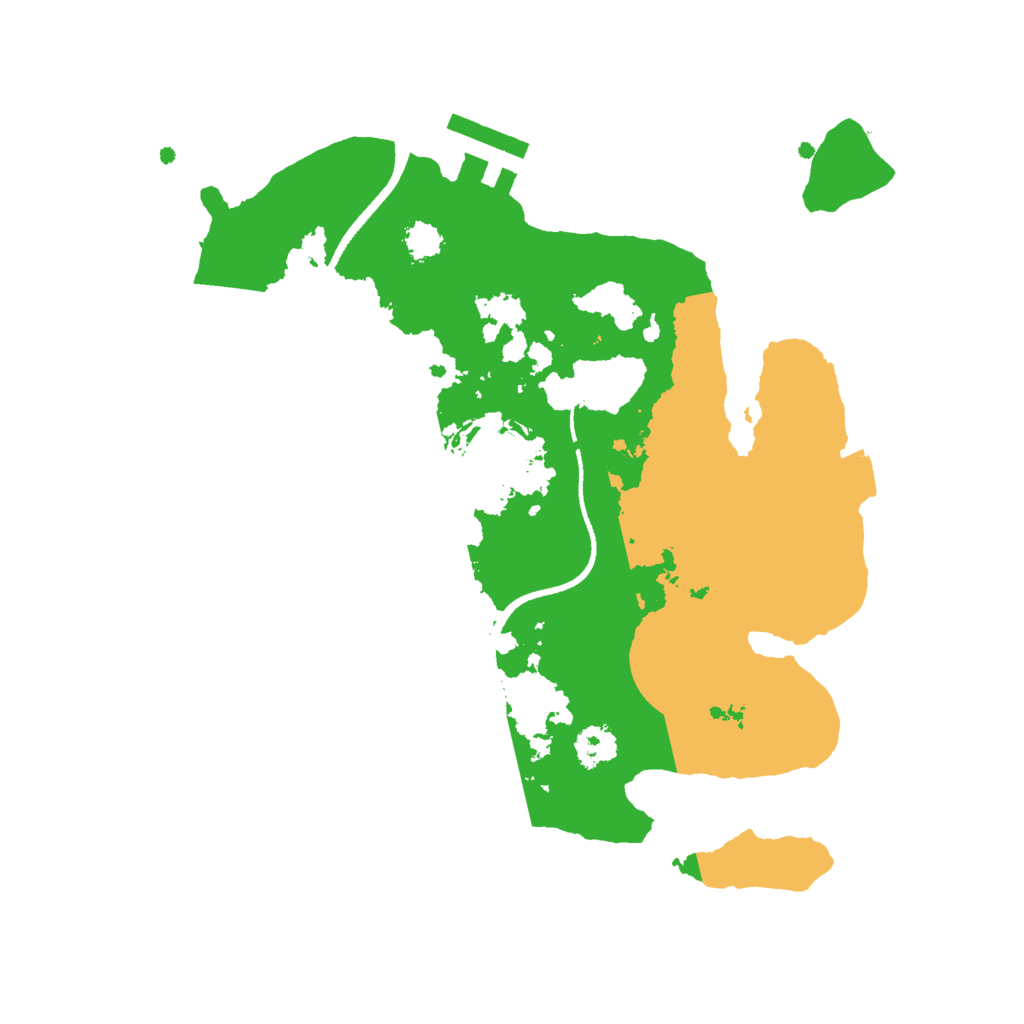 Biome Rust Map: Procedural Map, Size: 2500, Seed: 47643