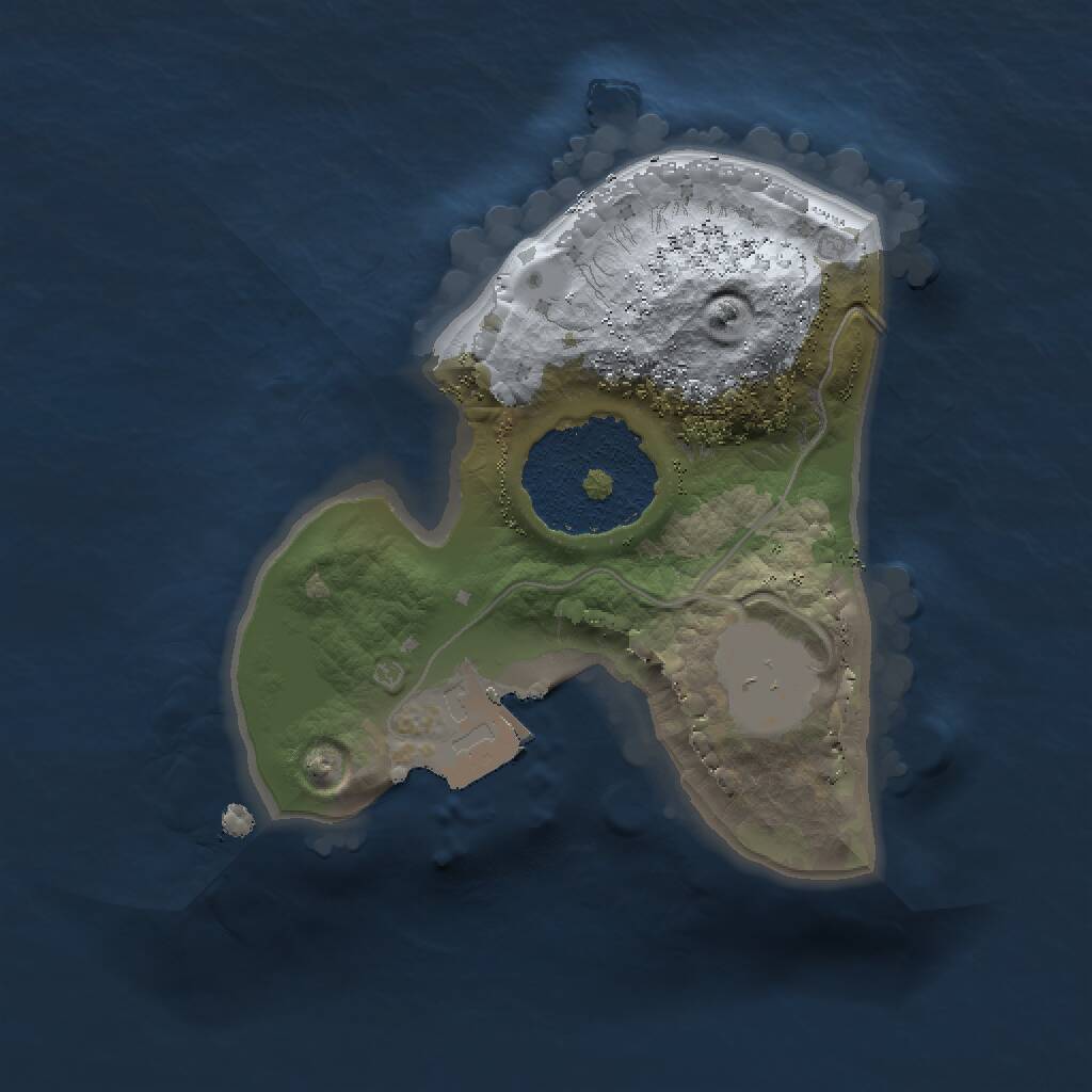 Rust Map: Procedural Map, Size: 1336, Seed: 1, 1 Monuments