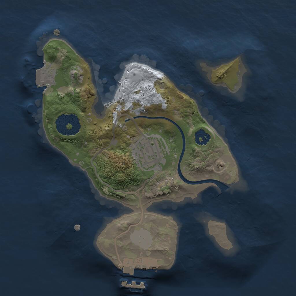 Rust Map: Procedural Map, Size: 1900, Seed: 5822571, 3 Monuments