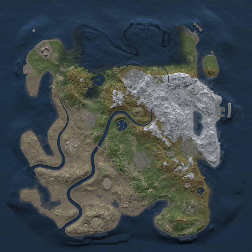 Rust Map: Procedural Map, Size: 3400, Seed: 2314, 14 Monuments