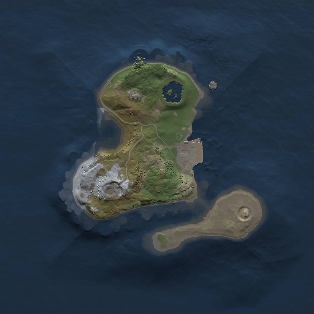 Rust Map: Procedural Map, Size: 1500, Seed: 32121, 1 Monuments