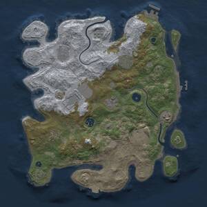 Thumbnail Rust Map: Procedural Map, Size: 3500, Seed: 4818, 15 Monuments