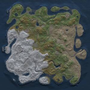 Thumbnail Rust Map: Procedural Map, Size: 4400, Seed: 996539558, 17 Monuments