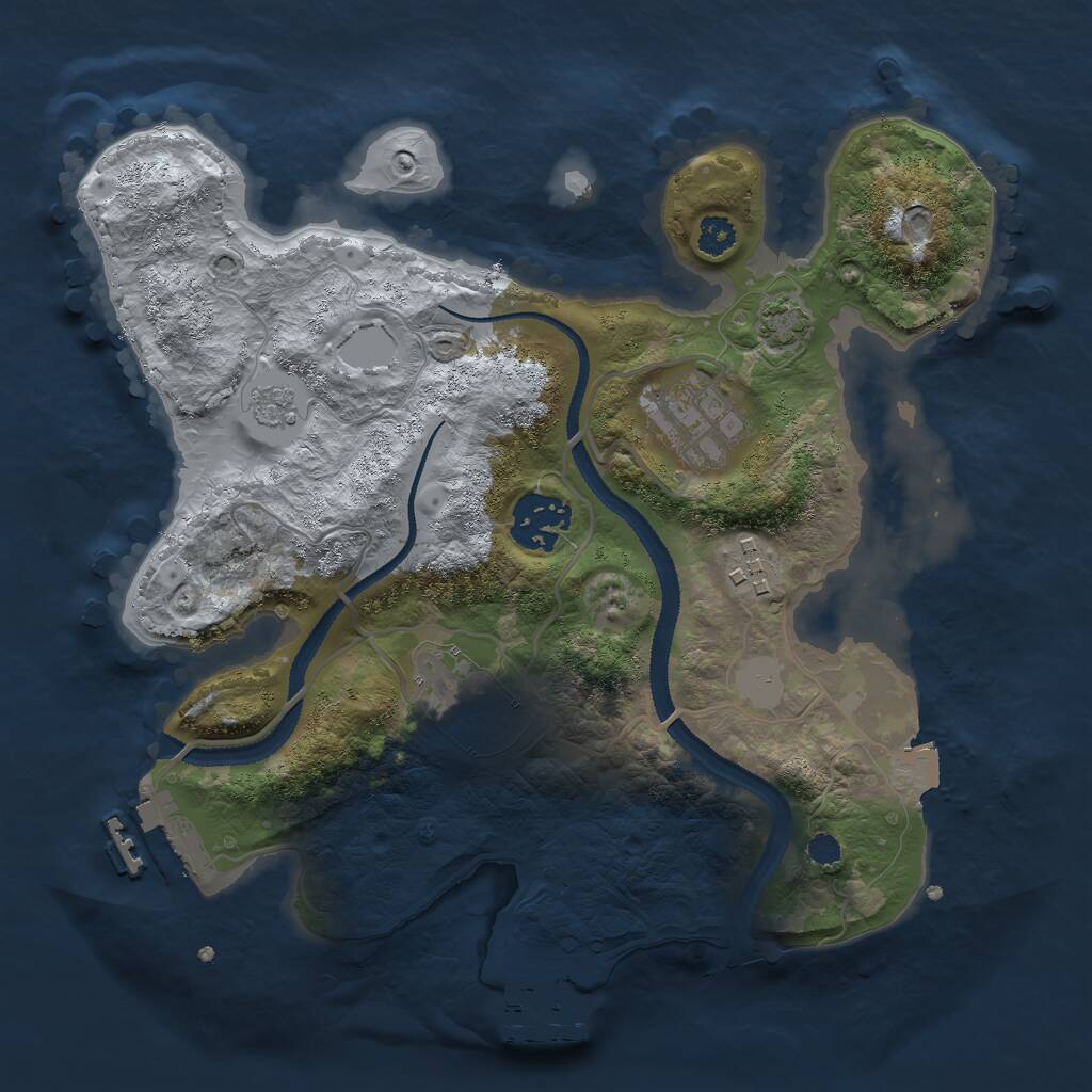 Rust Map: Procedural Map, Size: 2800, Seed: 281094, 9 Monuments