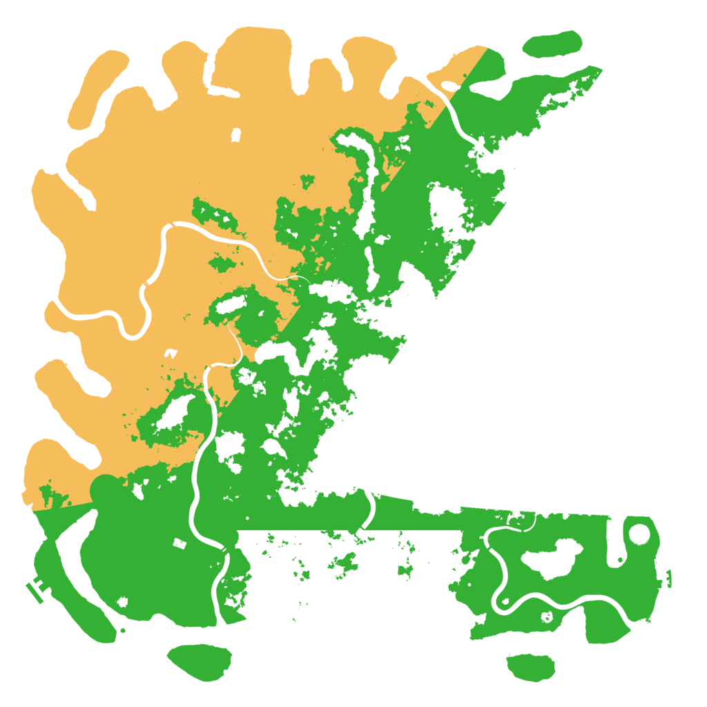 Biome Rust Map: Procedural Map, Size: 6000, Seed: 1245