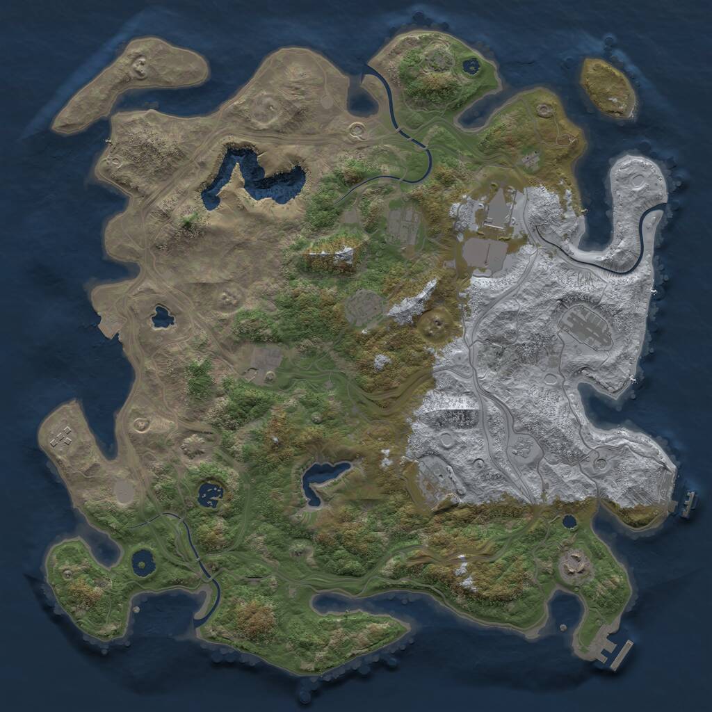 Rust Map: Procedural Map, Size: 4250, Seed: 1630151952, 15 Monuments