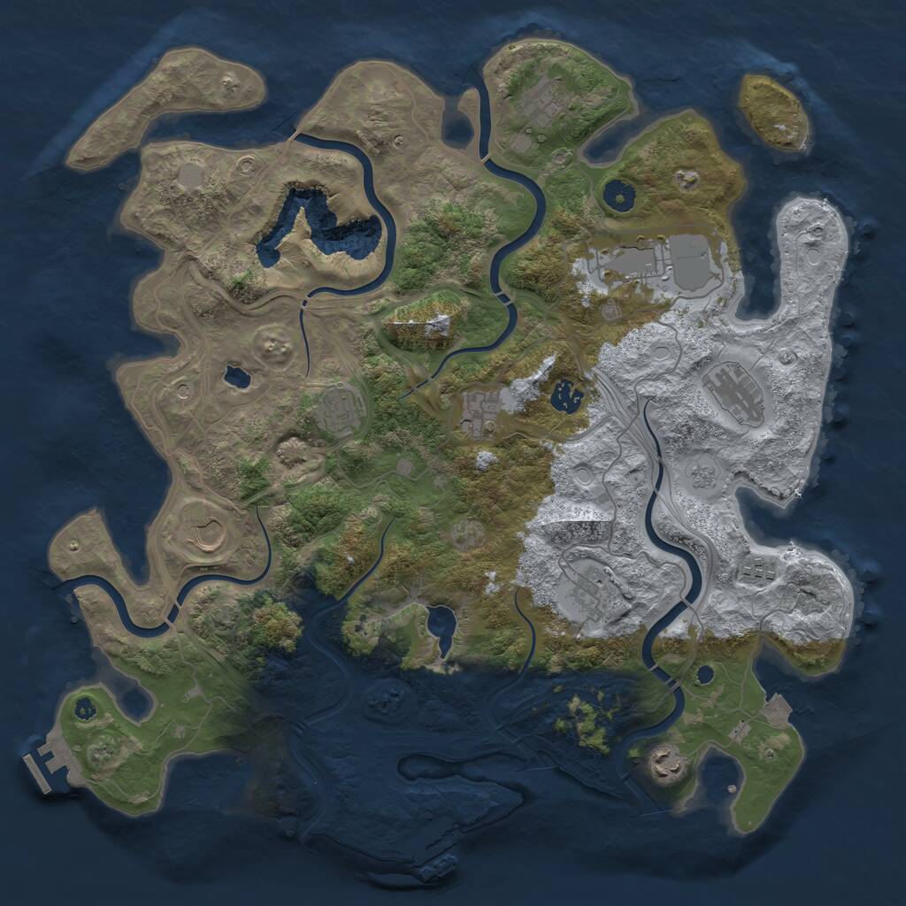 Rust Map: Procedural Map, Size: 4250, Seed: 1630151952, 16 Monuments