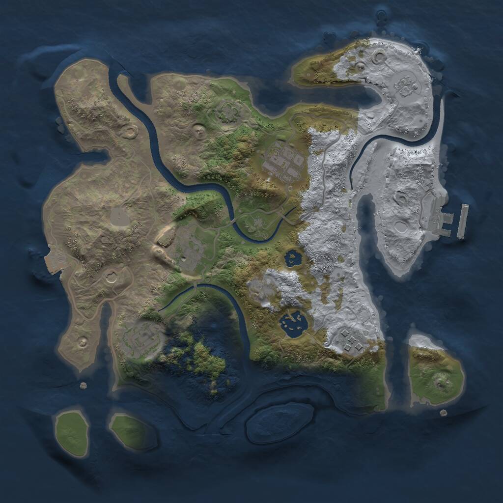 Rust Map: Procedural Map, Size: 2900, Seed: 30002841, 10 Monuments