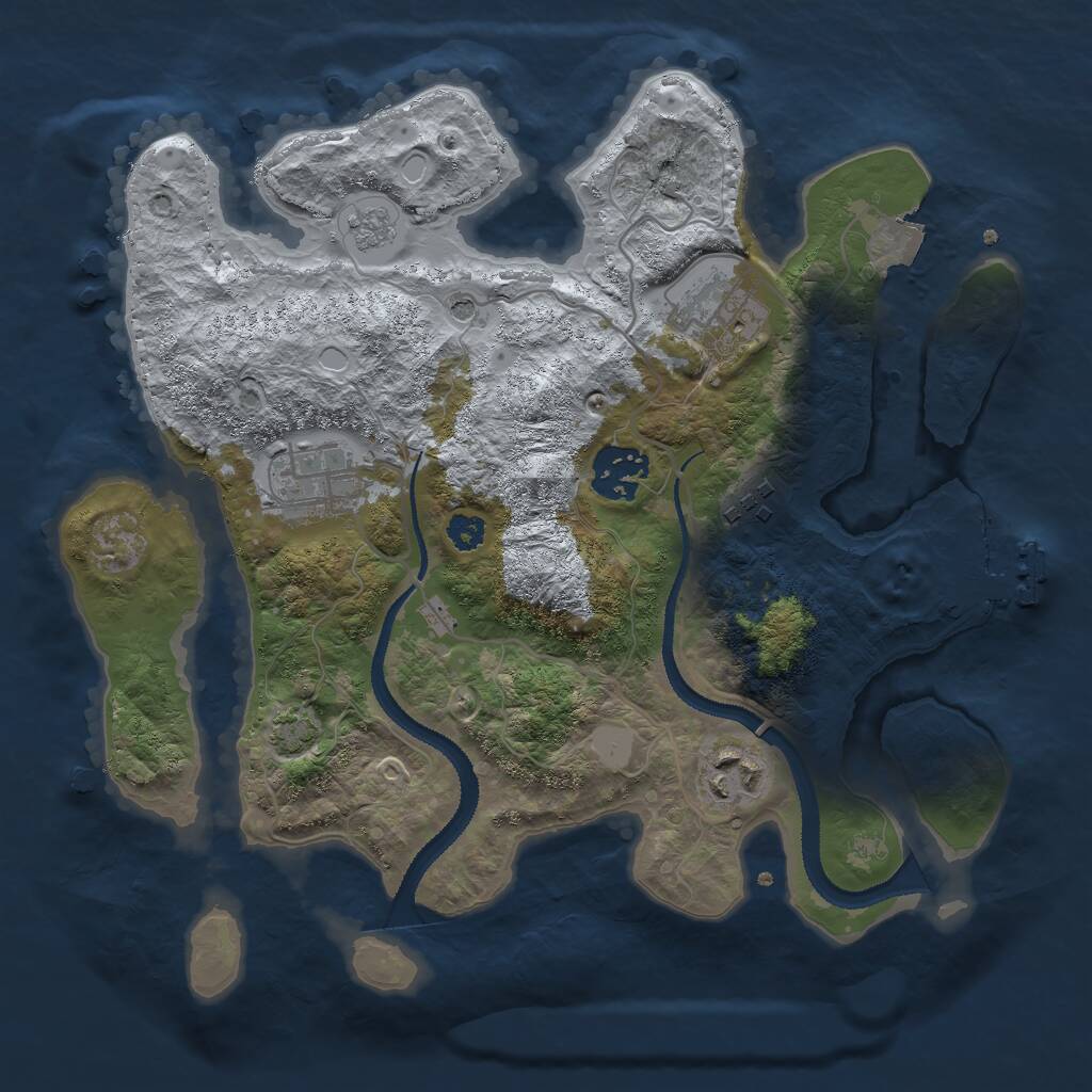 Rust Map: Procedural Map, Size: 2900, Seed: 322098463, 10 Monuments
