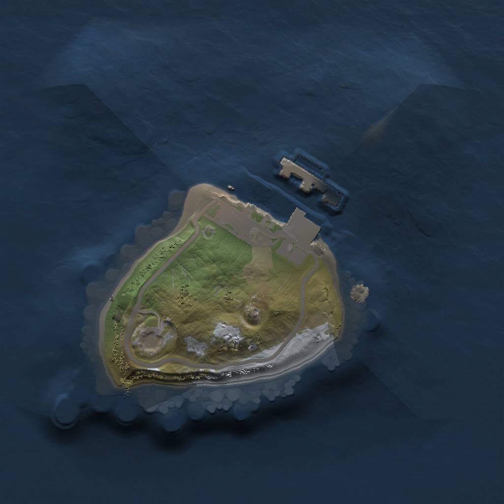 Rust Map: Procedural Map, Size: 1100, Seed: 3748291, 2 Monuments