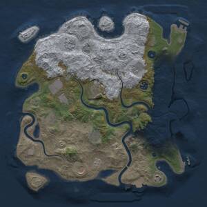 Thumbnail Rust Map: Procedural Map, Size: 3800, Seed: 2252025, 16 Monuments