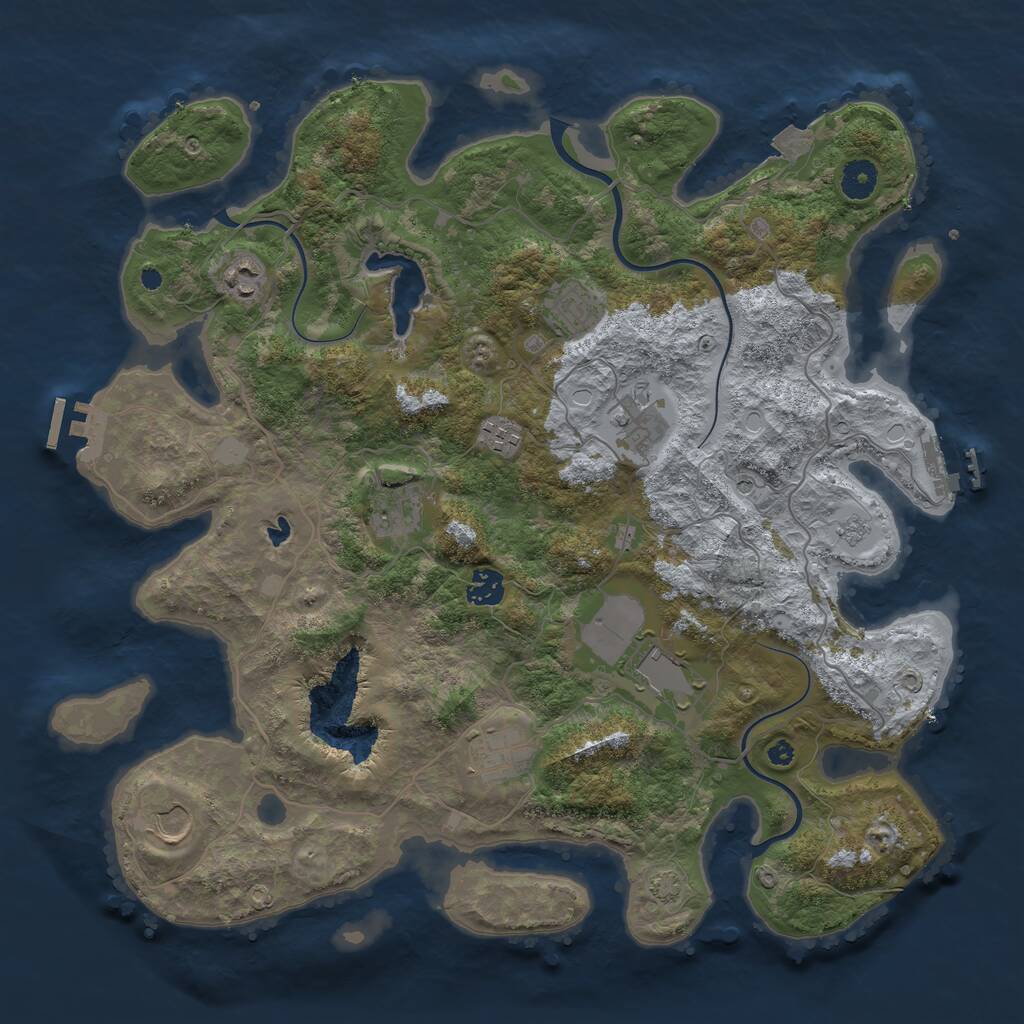 Rust Map: Procedural Map, Size: 4020, Seed: 1337, 15 Monuments