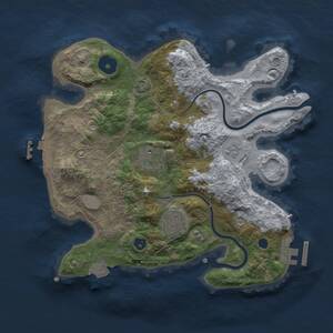Thumbnail Rust Map: Procedural Map, Size: 2700, Seed: 1861967087, 8 Monuments