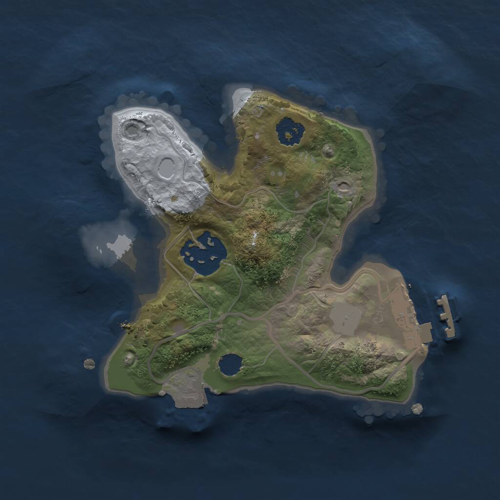 Rust Map: Procedural Map, Size: 1800, Seed: 212342, 3 Monuments