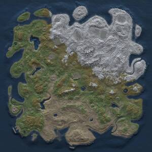 Thumbnail Rust Map: Procedural Map, Size: 5000, Seed: 359592296, 17 Monuments