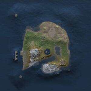 Thumbnail Rust Map: Procedural Map, Size: 1500, Seed: 19877433, 2 Monuments