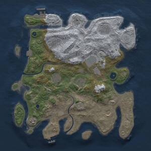 Thumbnail Rust Map: Procedural Map, Size: 3500, Seed: 270565302, 14 Monuments