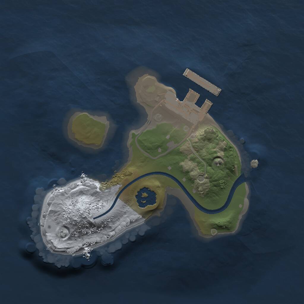 Rust Map: Procedural Map, Size: 1500, Seed: 1059738958, 2 Monuments