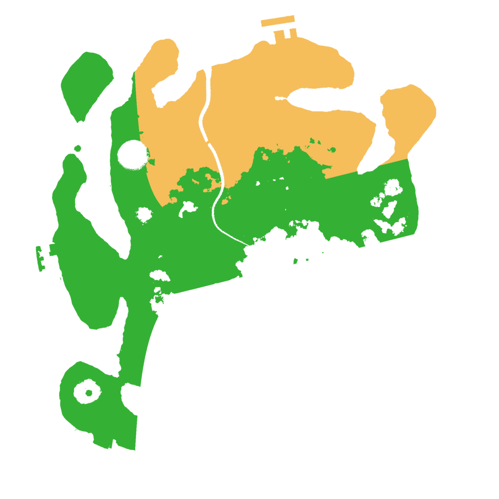 Biome Rust Map: Procedural Map, Size: 3000, Seed: 1496661263