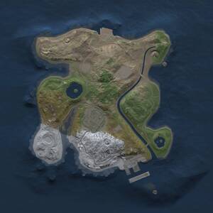 Thumbnail Rust Map: Procedural Map, Size: 2000, Seed: 587731877, 3 Monuments
