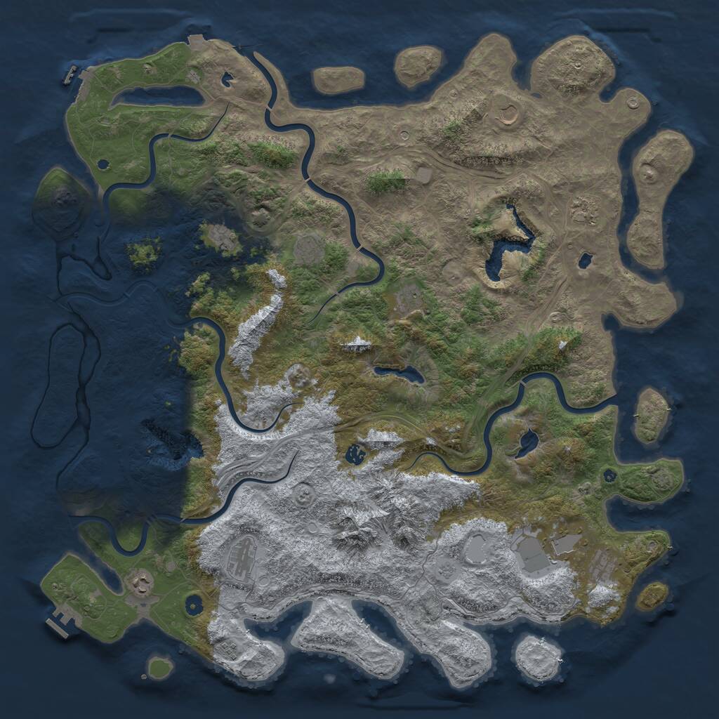Rust Map: Procedural Map, Size: 5500, Seed: 3589745, 17 Monuments