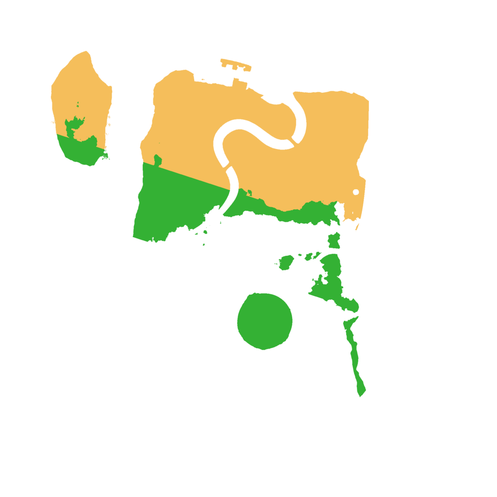 Biome Rust Map: Procedural Map, Size: 2400, Seed: 2099226073