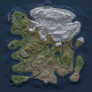 Thumbnail Rust Map: Procedural Map, Size: 3000, Seed: 231460582, 10 Monuments