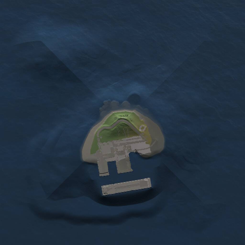 Rust Map: Procedural Map, Size: 1000, Seed: 43545, 2 Monuments