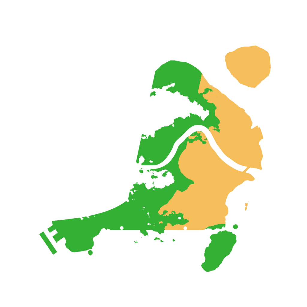 Biome Rust Map: Procedural Map, Size: 2500, Seed: 1852530415