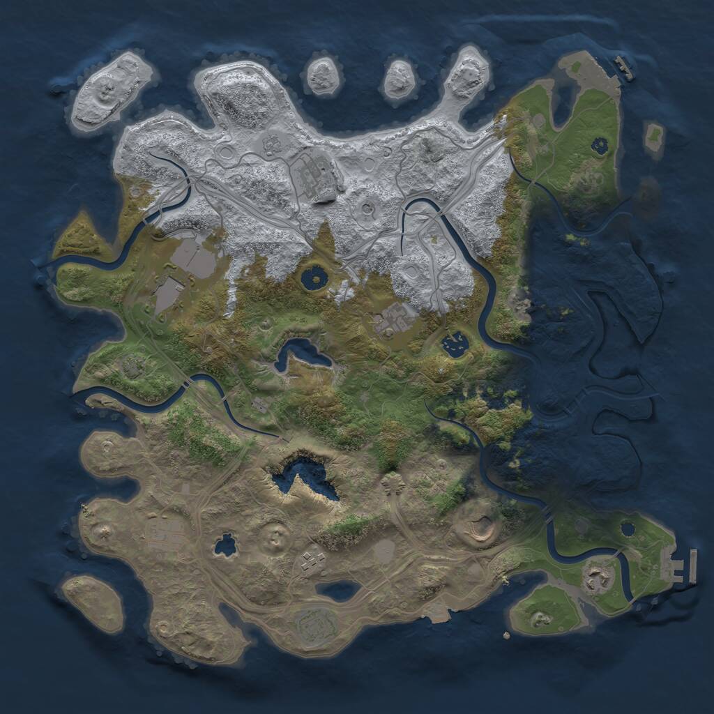 Rust Map: Procedural Map, Size: 4250, Seed: 133553199, 15 Monuments