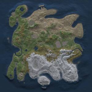 Thumbnail Rust Map: Procedural Map, Size: 3500, Seed: 6680, 14 Monuments
