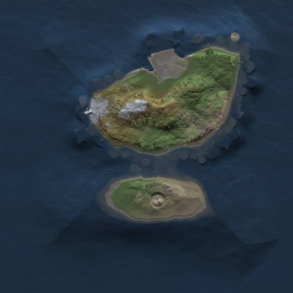 Rust Map: Procedural Map, Size: 1250, Seed: 875874, 1 Monuments